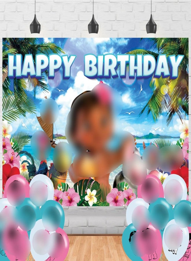 PINUO Princess Ocean Birthday Party Supplies Backdrop 5x3 Princess Boys Kids Happy Birthday Background Photography Ocean Party Decorations Banner Photo Booth Props - Image 1
